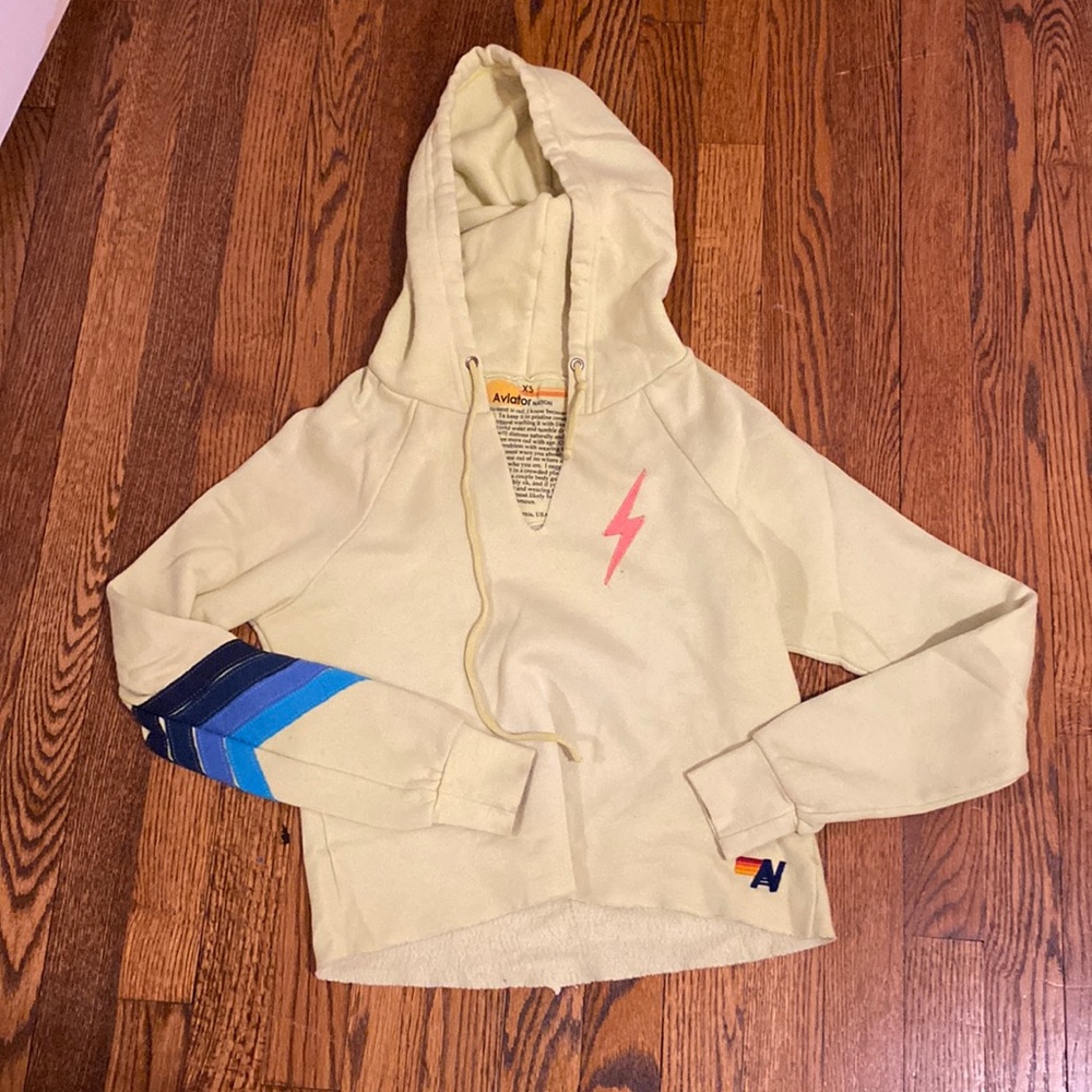 Neon yellow aviator nation hoodie